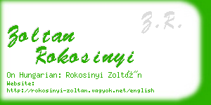 zoltan rokosinyi business card